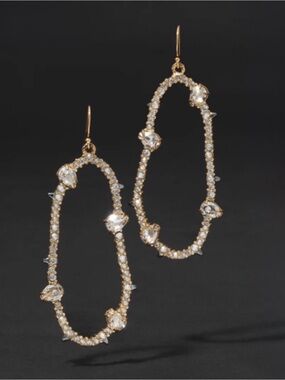 NEW Bittar Archive Molten Crystal Encrusted Link Drop Spike Earrings JL17